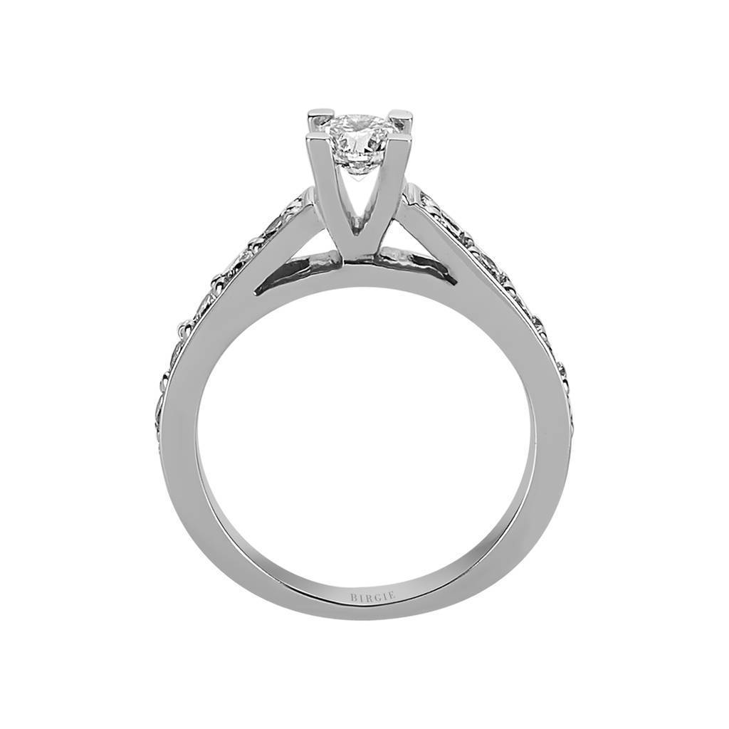0.77 Carat Diamond Halo Engagement Ring