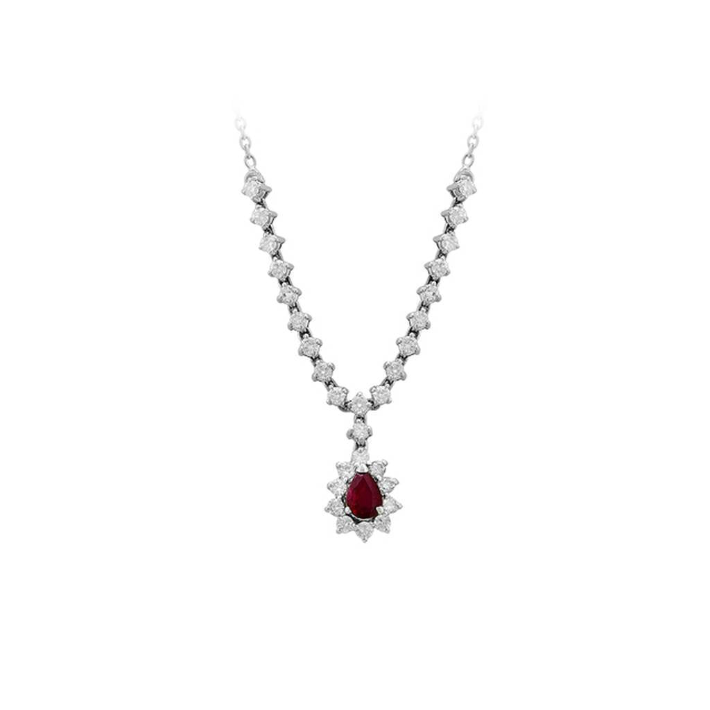 Collier Tennis Diamants et Rubis