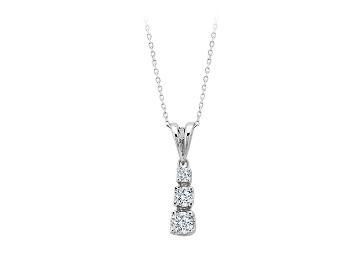 Collier Trilogie Diamant 0,47 Carat