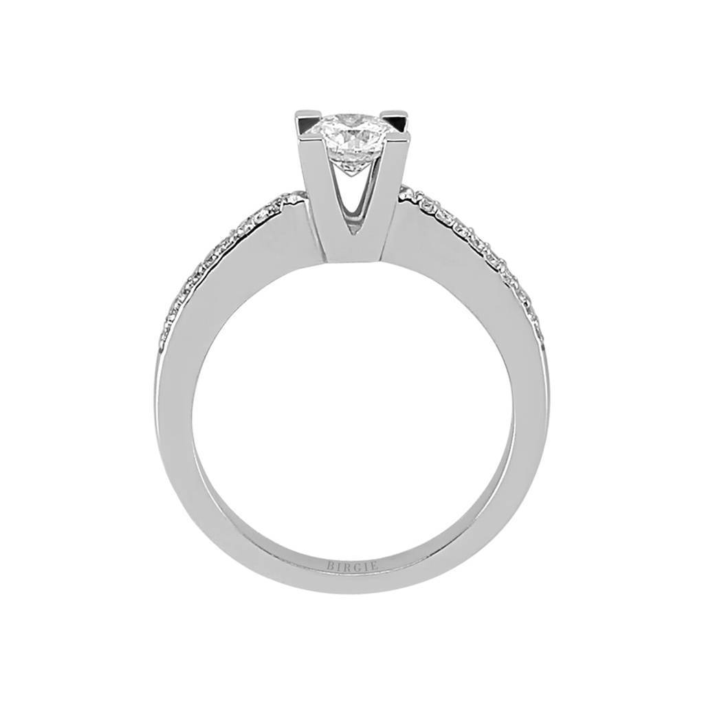 Bague de fiançailles halo de diamants de 0,49 carat
