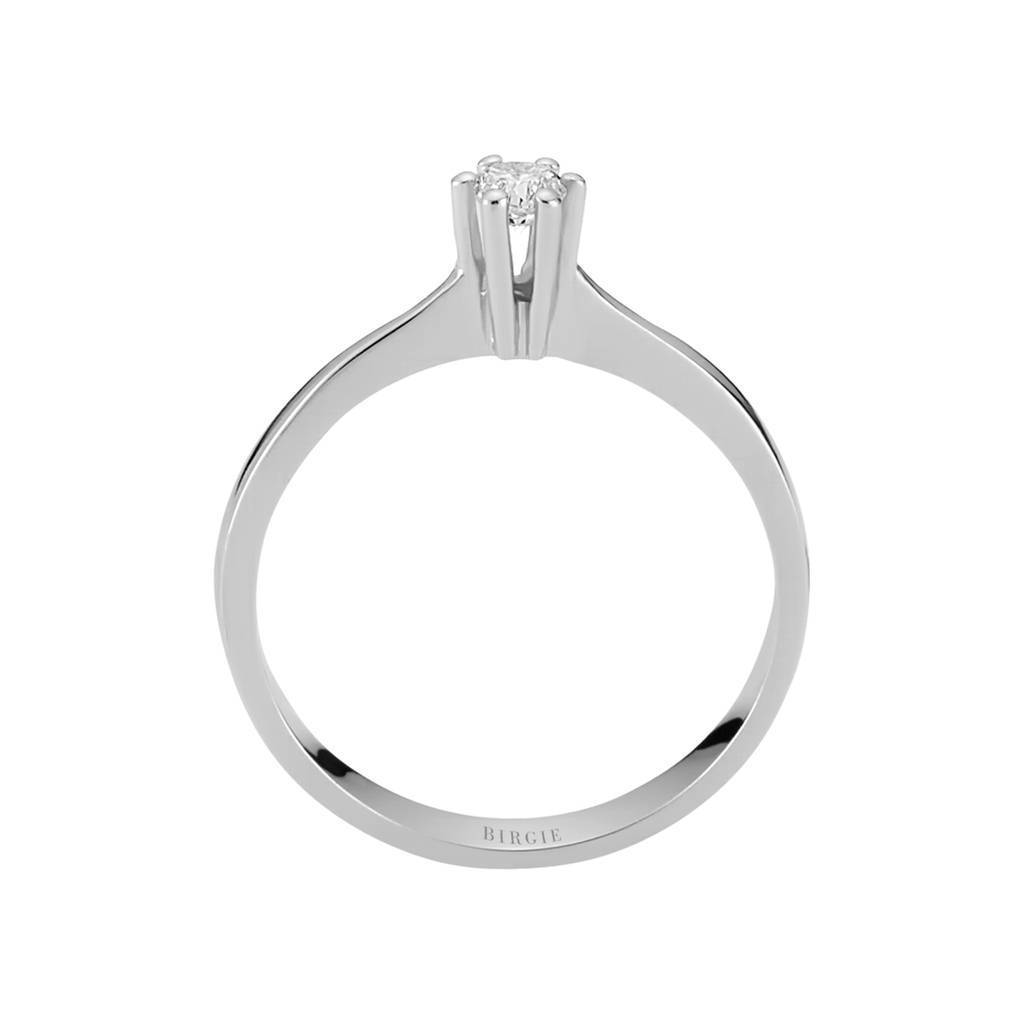 Bague solitaire diamant 0,16 carat