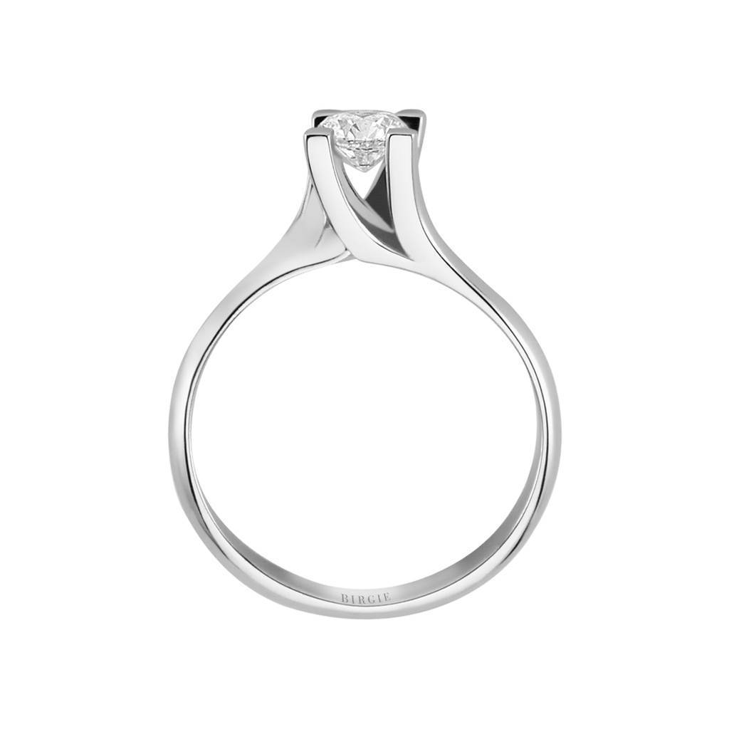 Bague solitaire diamant couleur G 0,43 carat