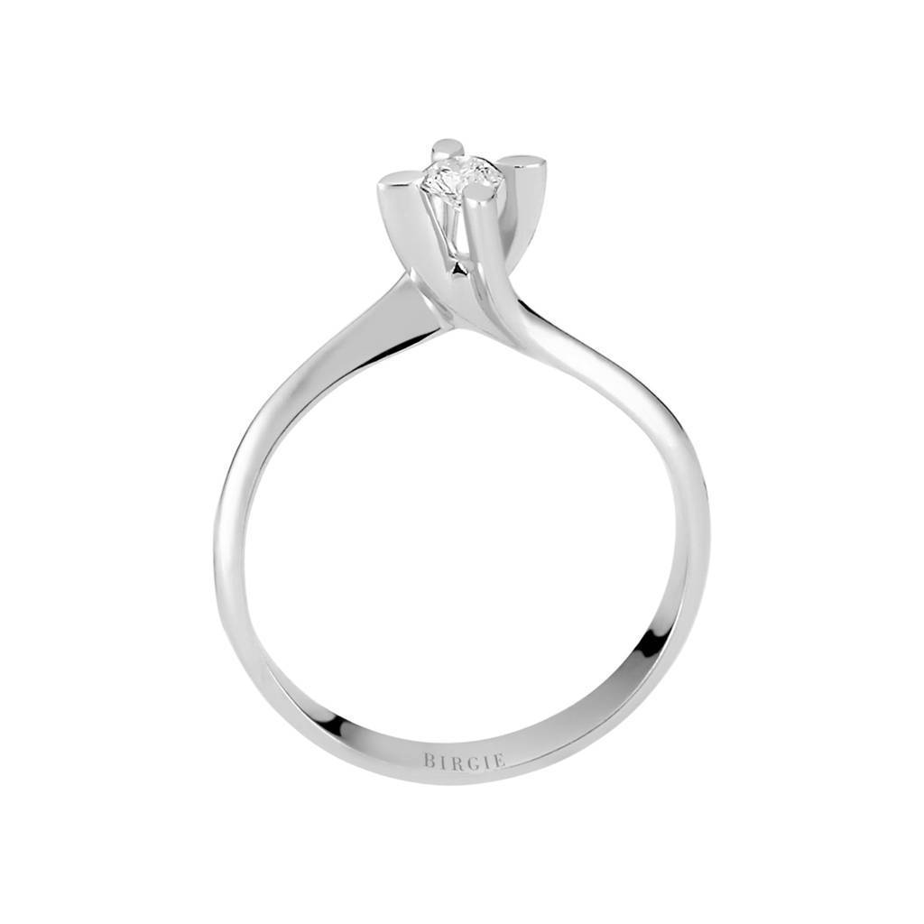 Bague solitaire diamant 0,14 carat