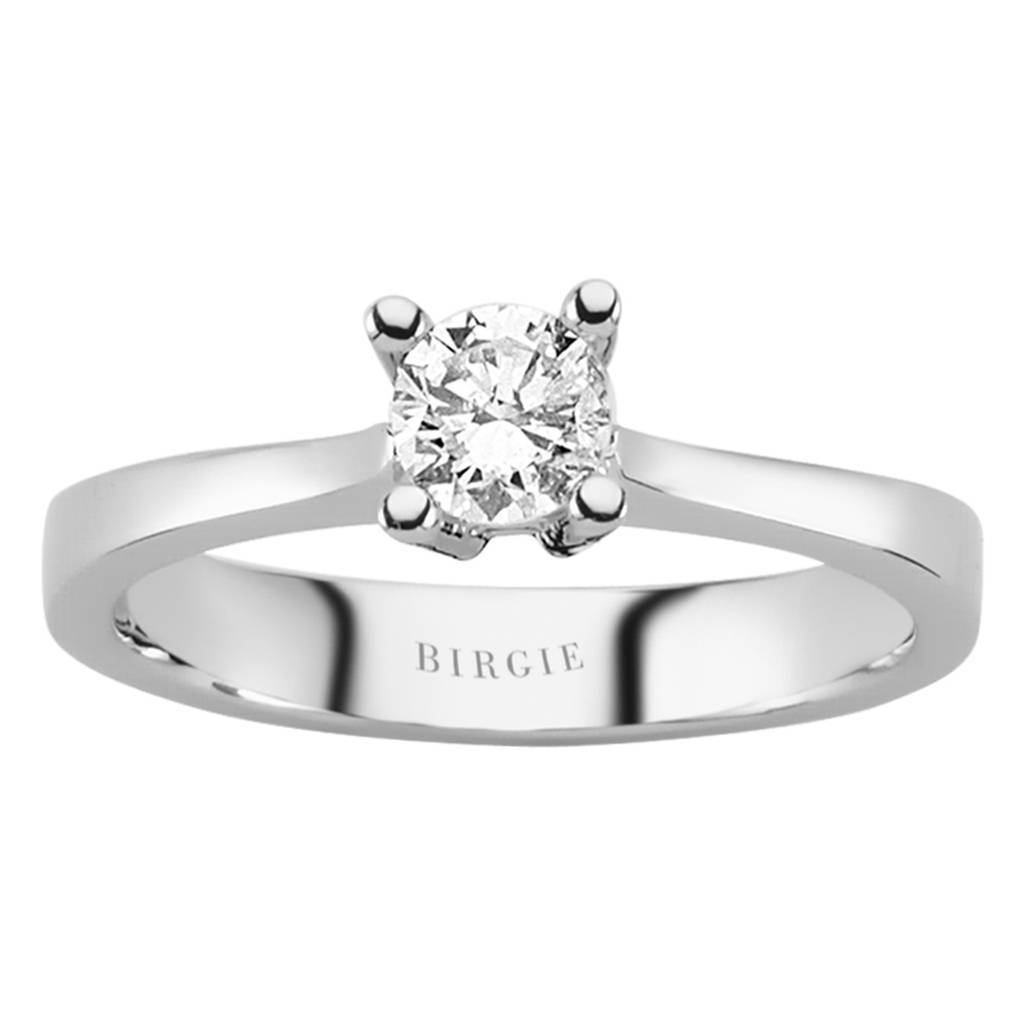 Bague solitaire diamant 0,41 carat