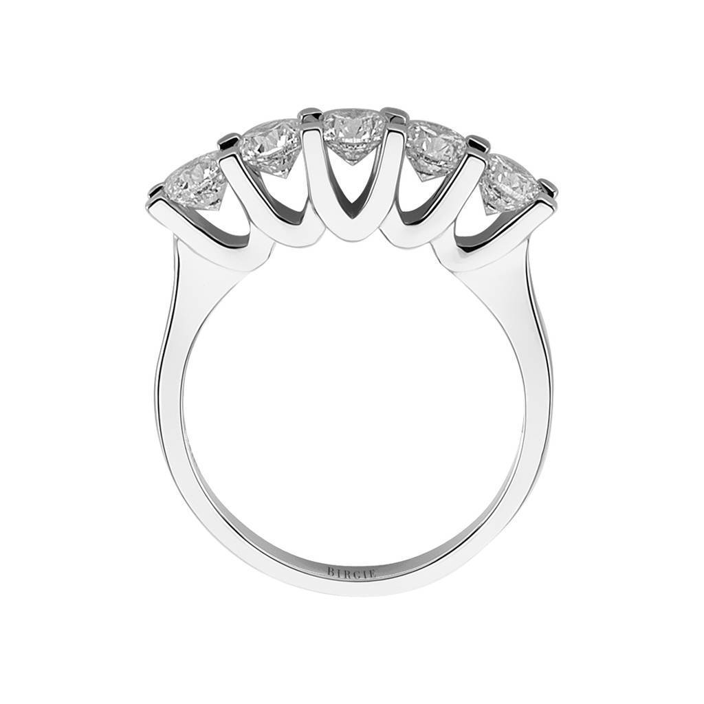 F Colour 1.52 Carat Diamond 5 Stone Engagement Ring