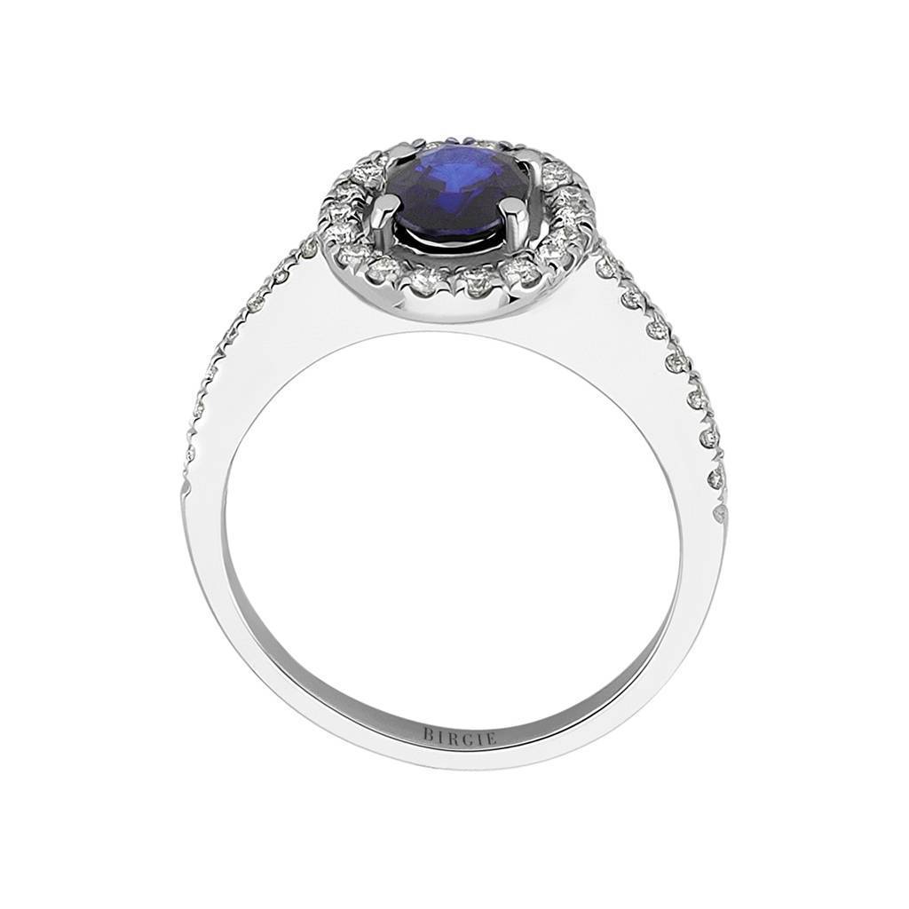 Diamond and Oval Cut Sapphire Ring