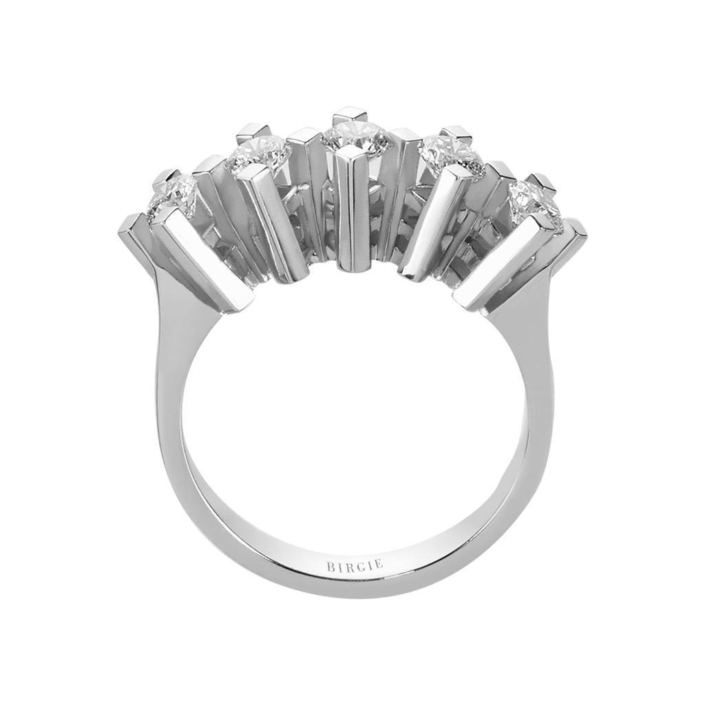 Bague de fiançailles 5 pierres diamant 0,96 carat