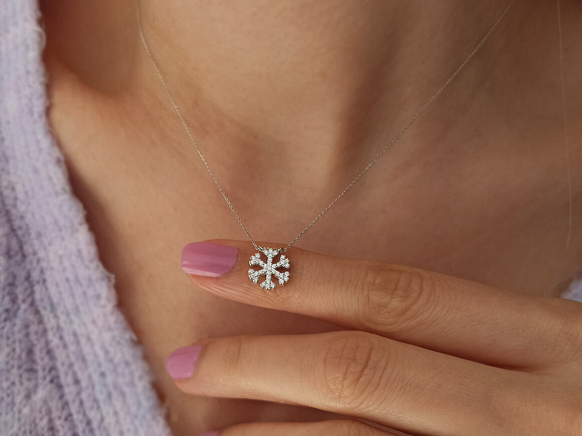 Diamond Snowflake Necklace