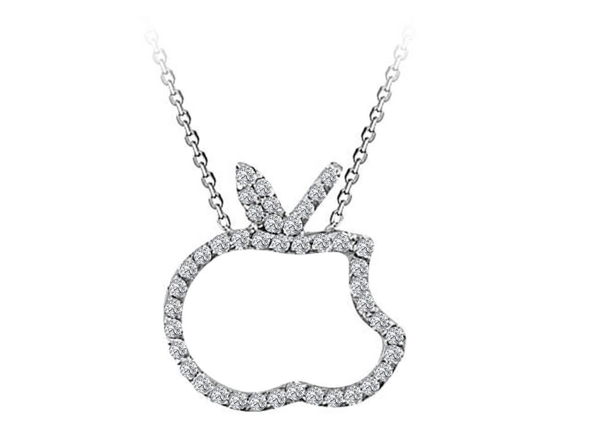 Diamond Apple Necklace