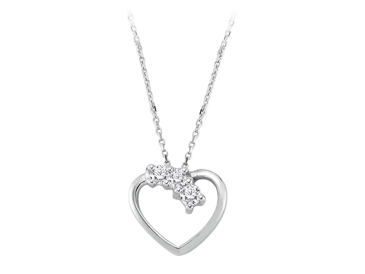 Collier coeur diamant