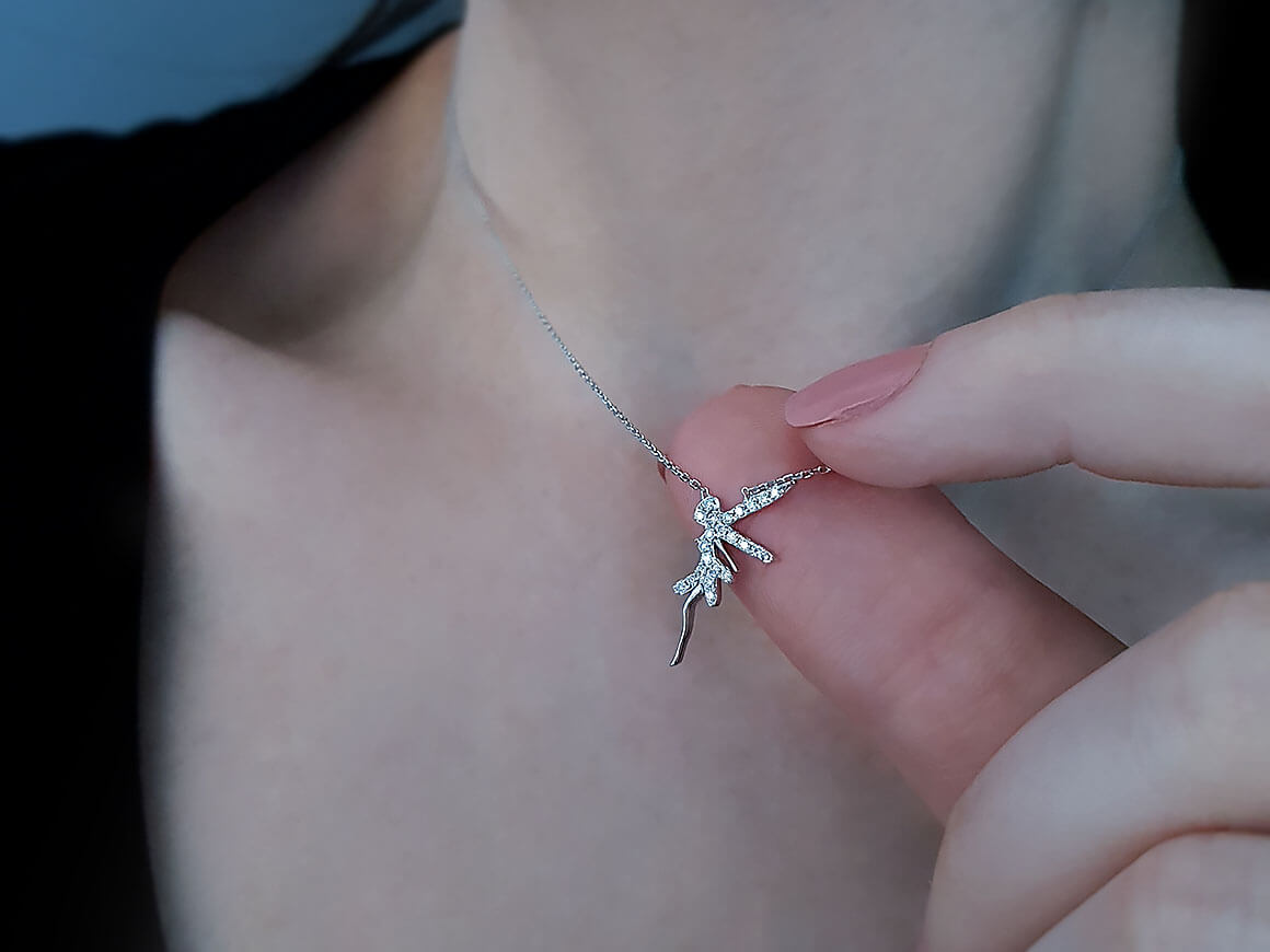 Collier fée diamant