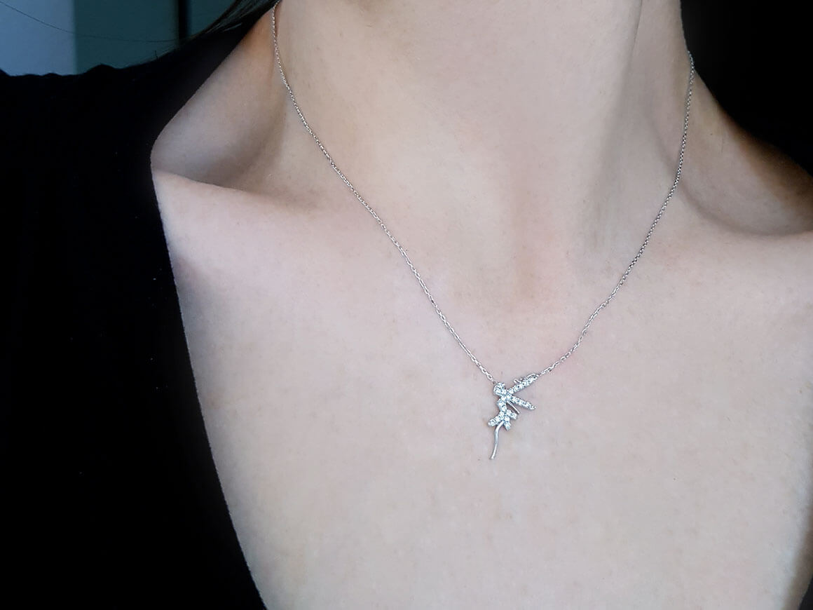 Collier fée diamant