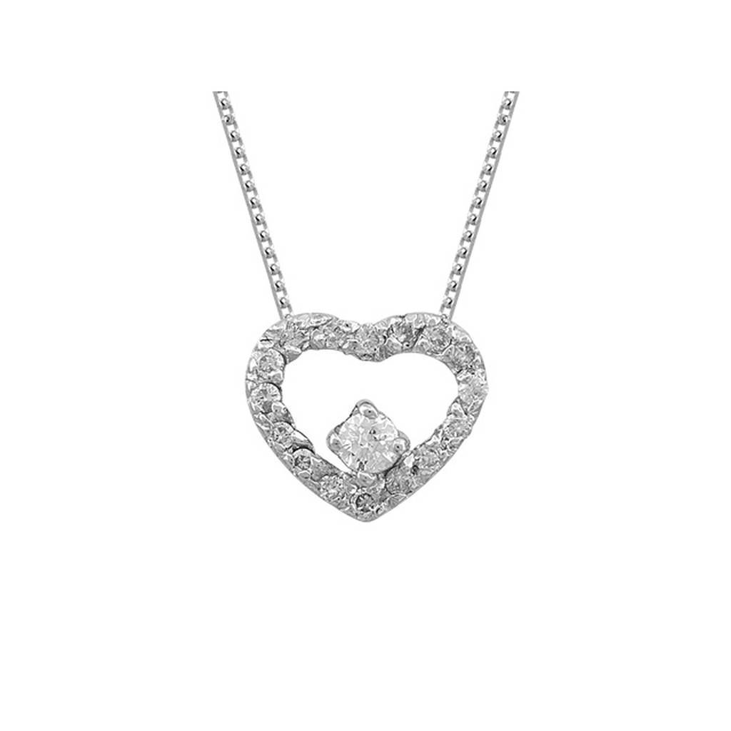 Collier coeur diamant