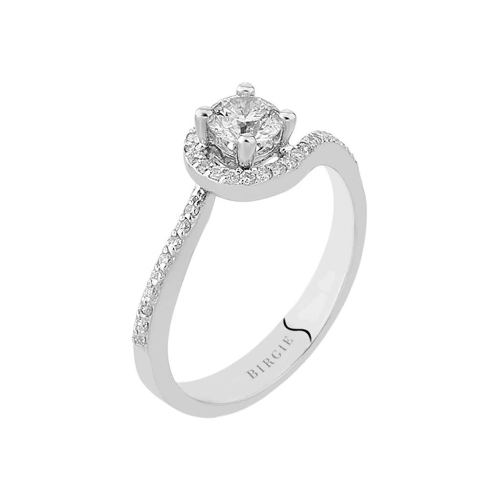 0.78 Carat Diamond Halo Engagement Ring