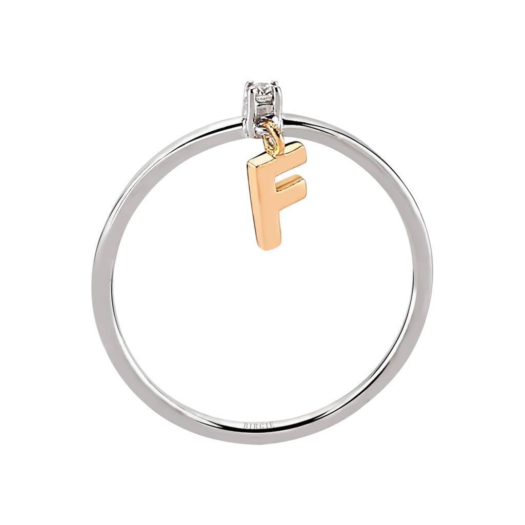 Bague lettre diamant