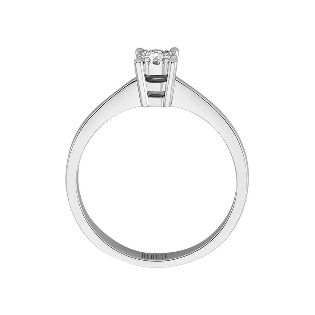 Bague de fiançailles halo de diamants total 0,08 carat