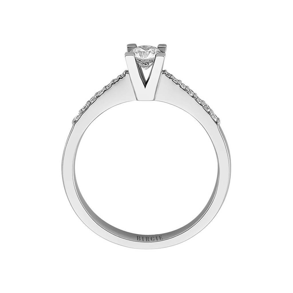 Bague de fiançailles halo de diamants total de 0,40 carat