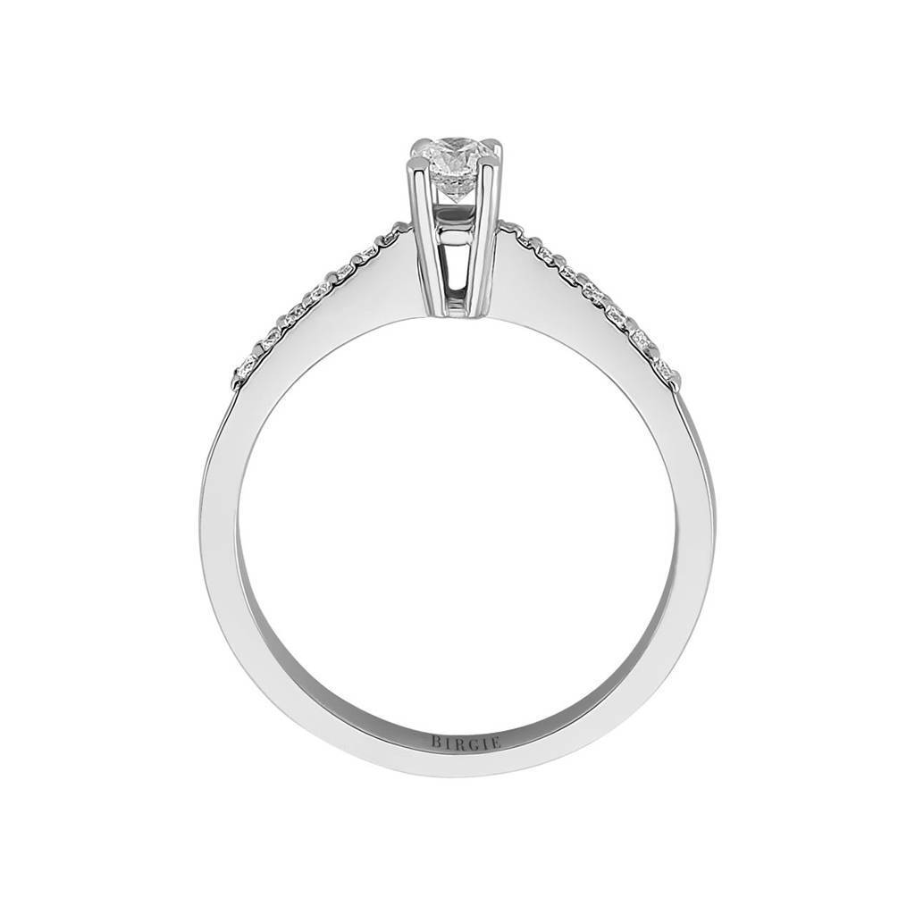 Bague de fiançailles halo de diamants total de 0,29 carat