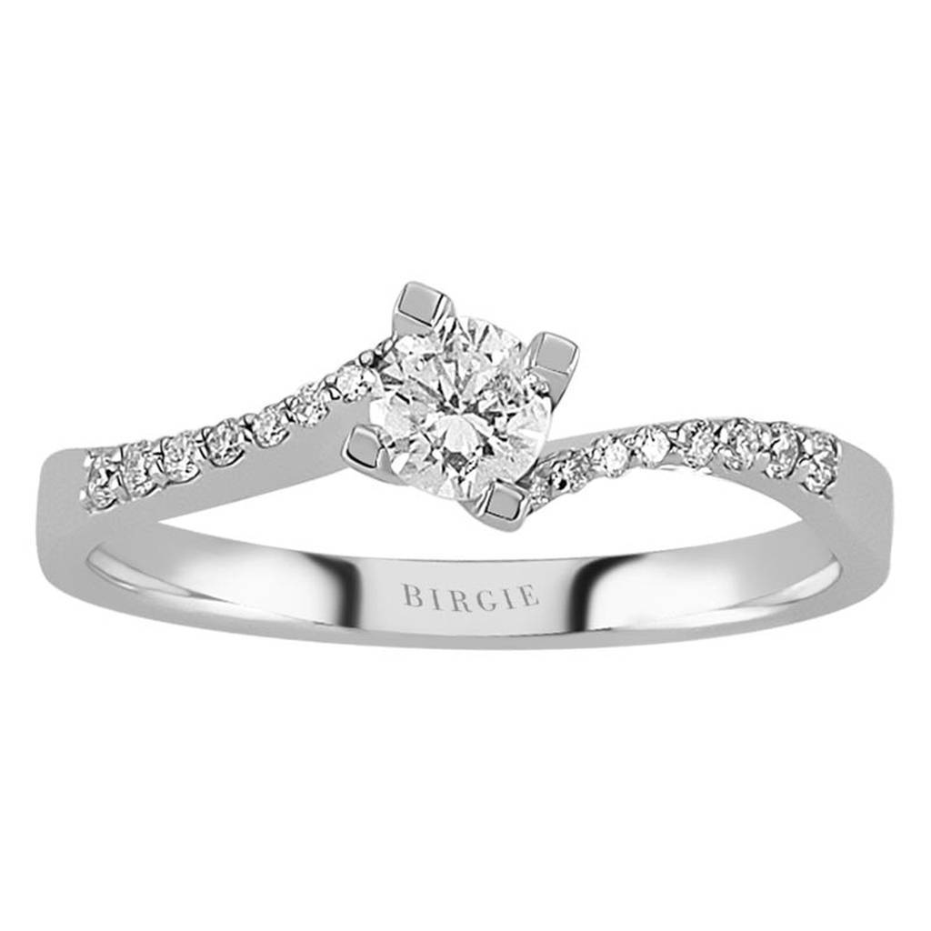 Bague de fiançailles halo de diamants total de 0,43 carat