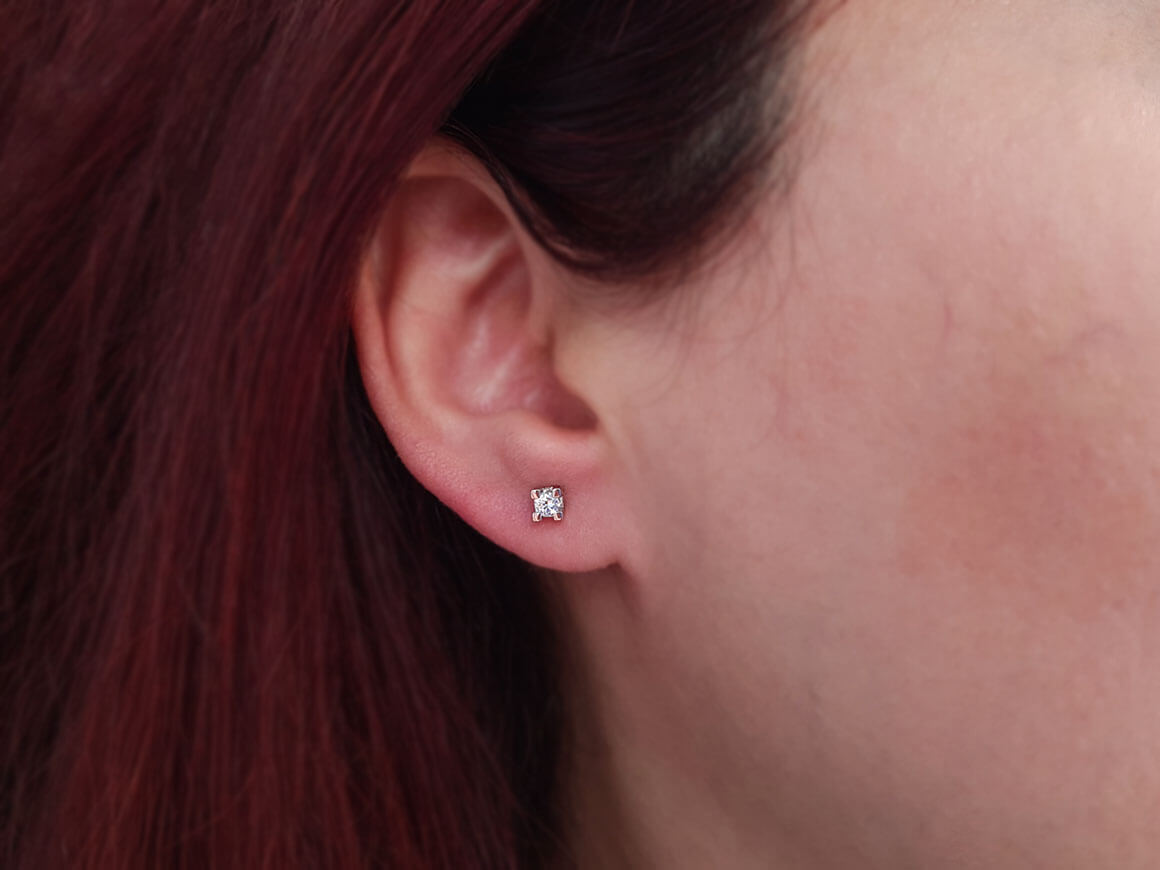 0.20 Carat Diamond Solitaire Earrings