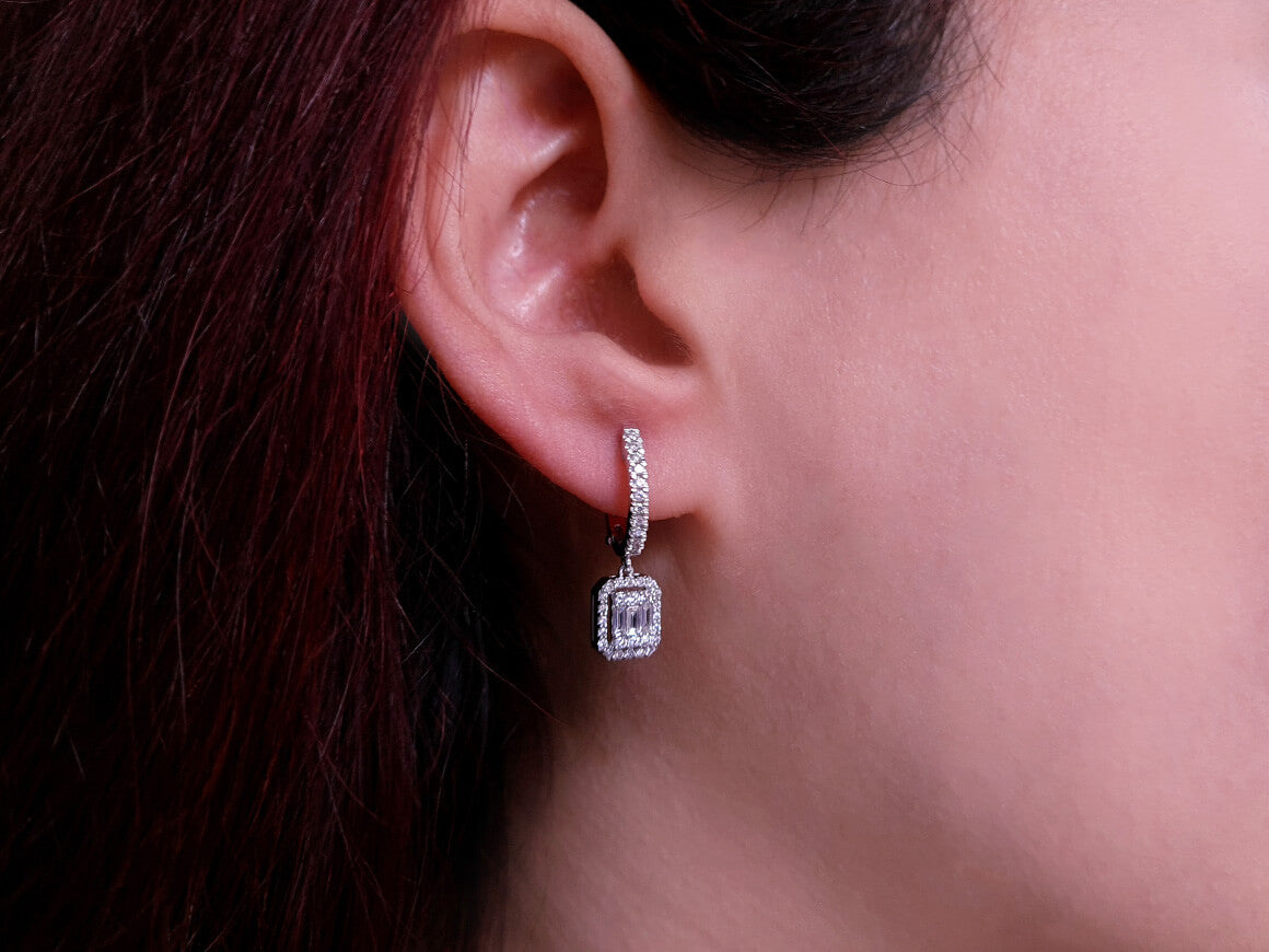Diamond Baguette Earrings