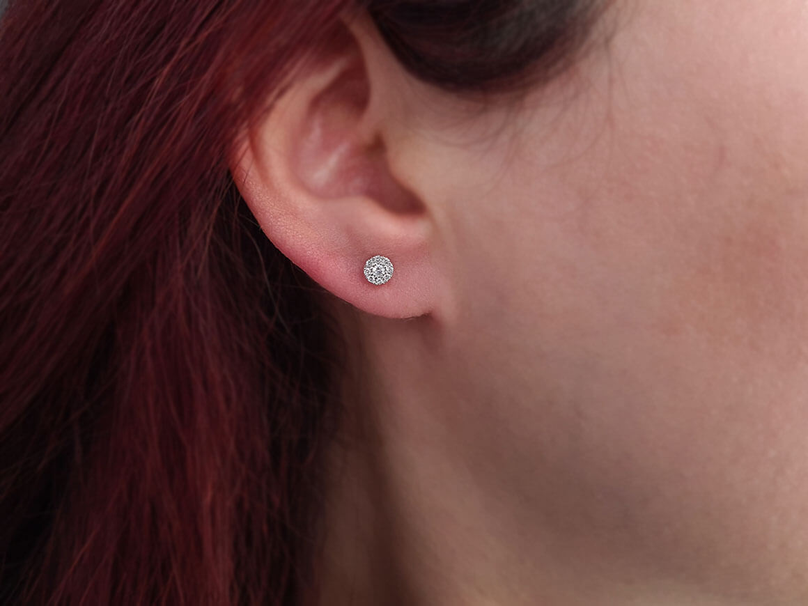 Boucles d'oreilles solitaires effet diamant 0,60 carat