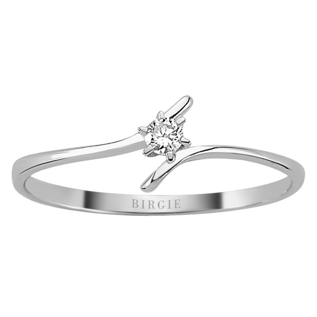 Bague solitaire diamant 0,05 carat