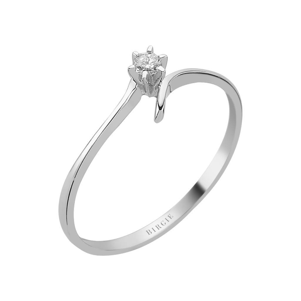 Bague solitaire diamant 0,05 carat