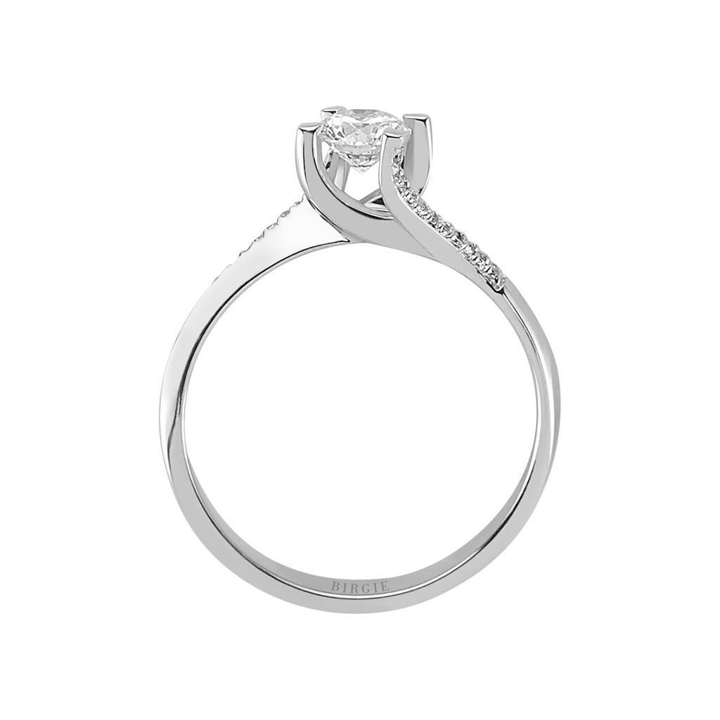 Bague de fiançailles halo de diamants de 0,45 carat