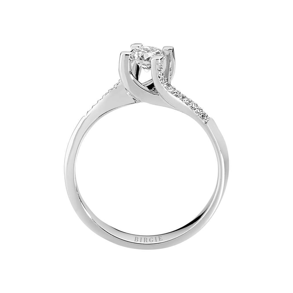 Bague de fiançailles halo de diamants de 0,35 carat