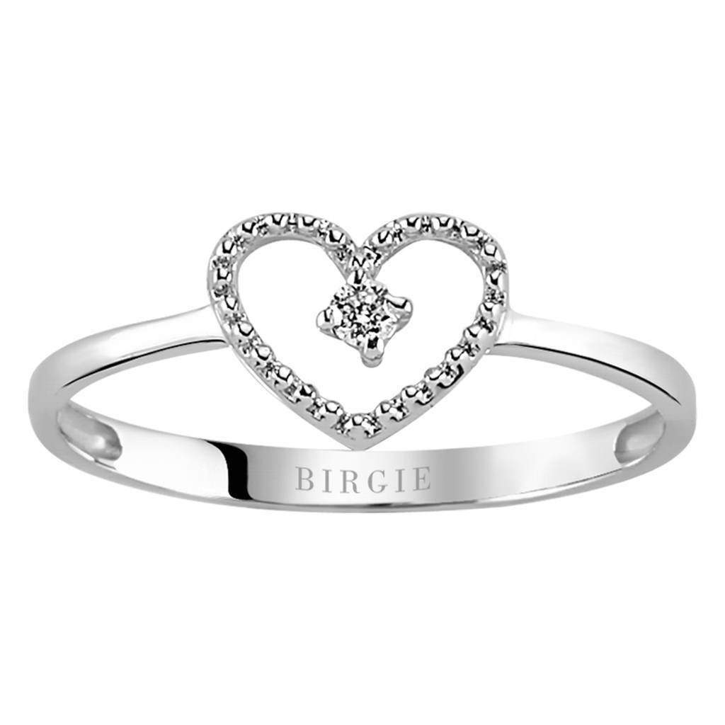 Bague solitaire diamant dans mon cœur