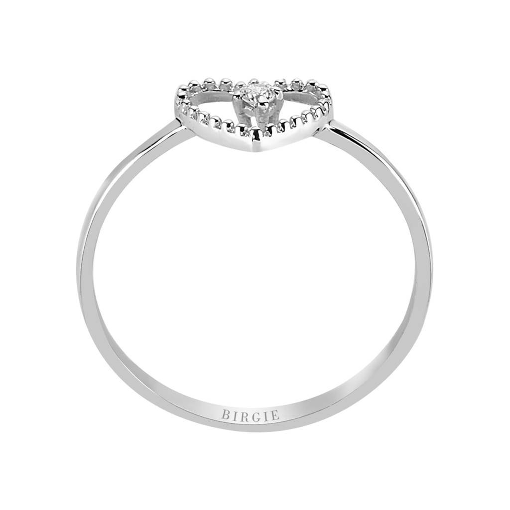 Bague solitaire diamant dans mon cœur