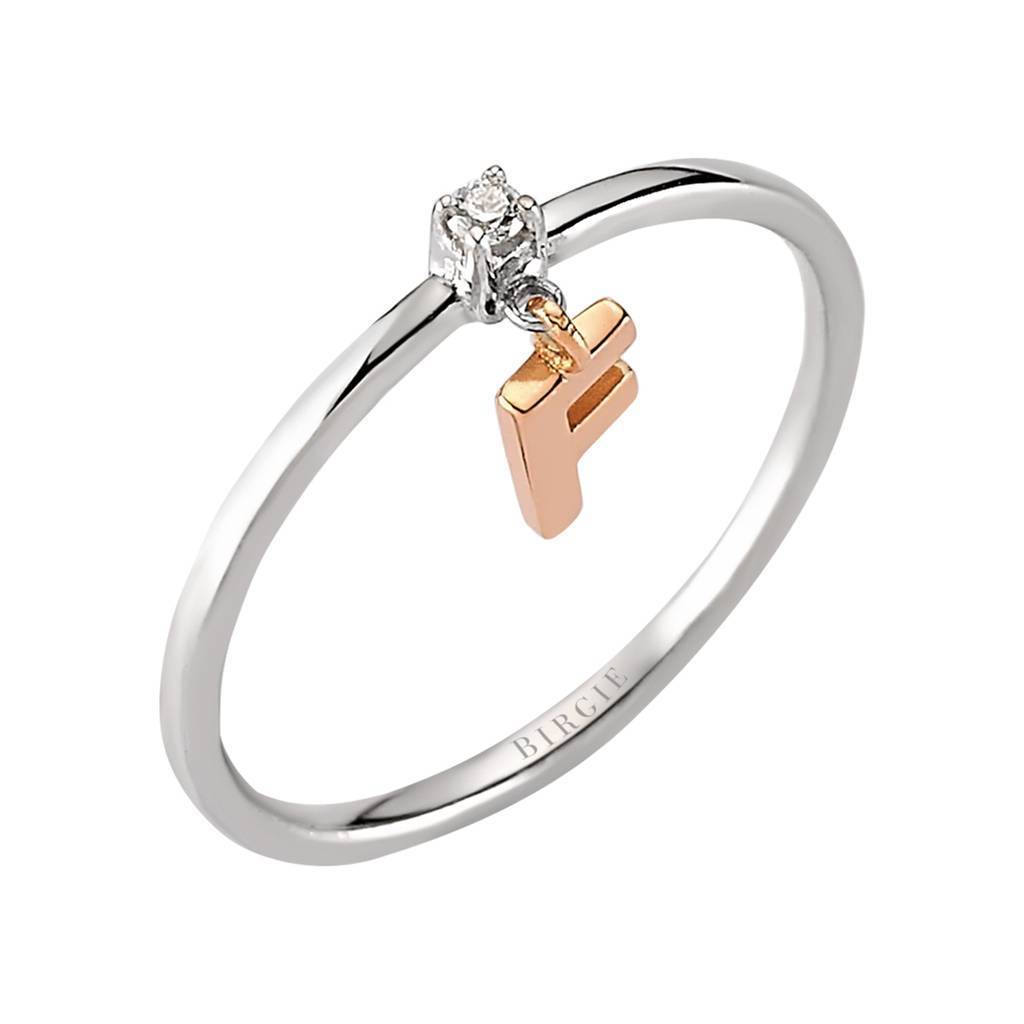 Bague lettre diamant