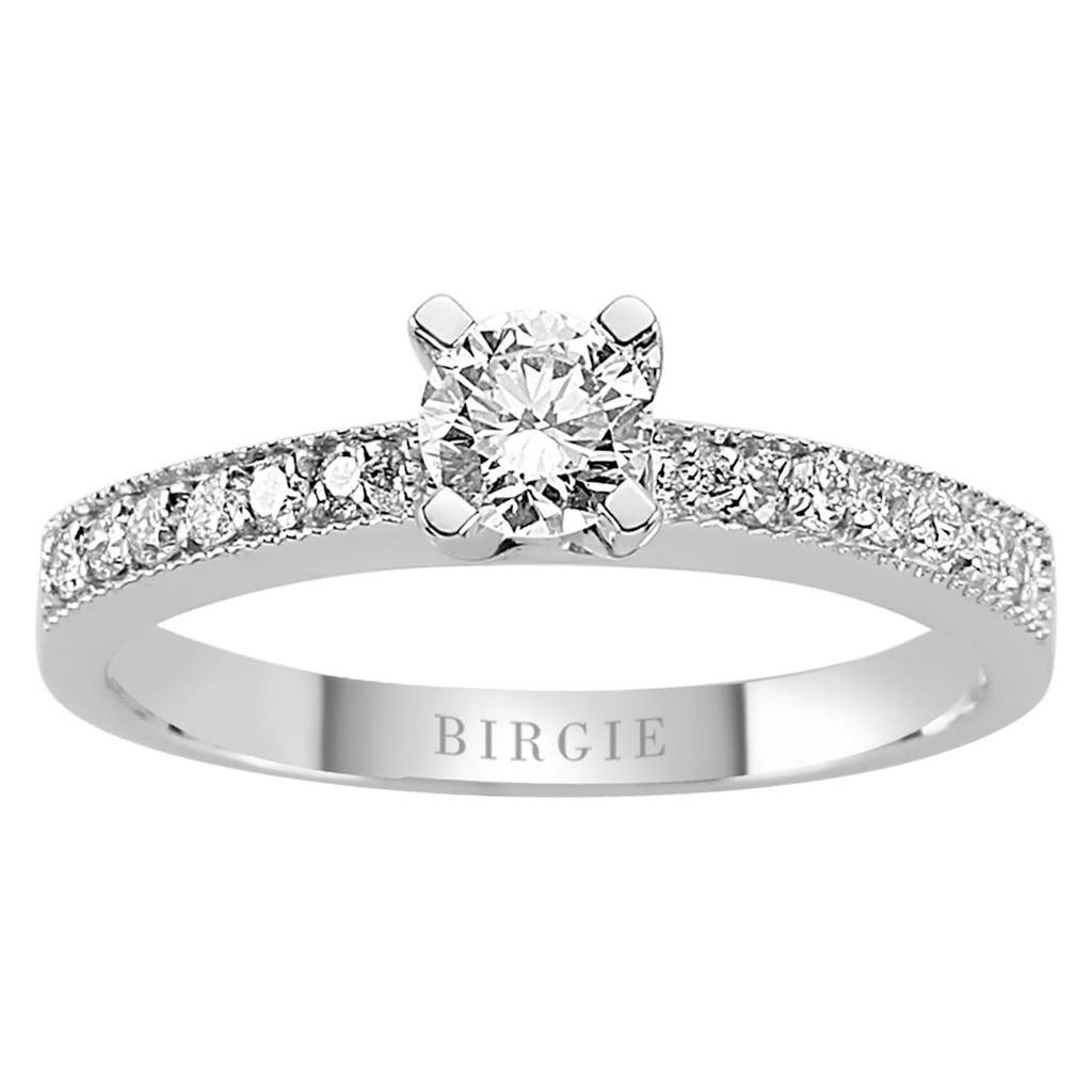 Bague de fiançailles halo de diamants total de 0,55 carat