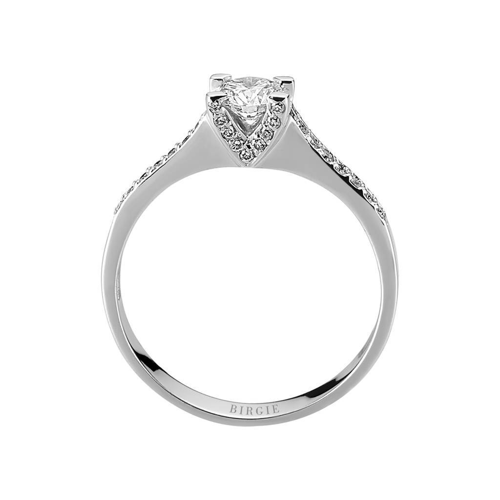 Bague de fiançailles halo de diamants total de 0,57 carat