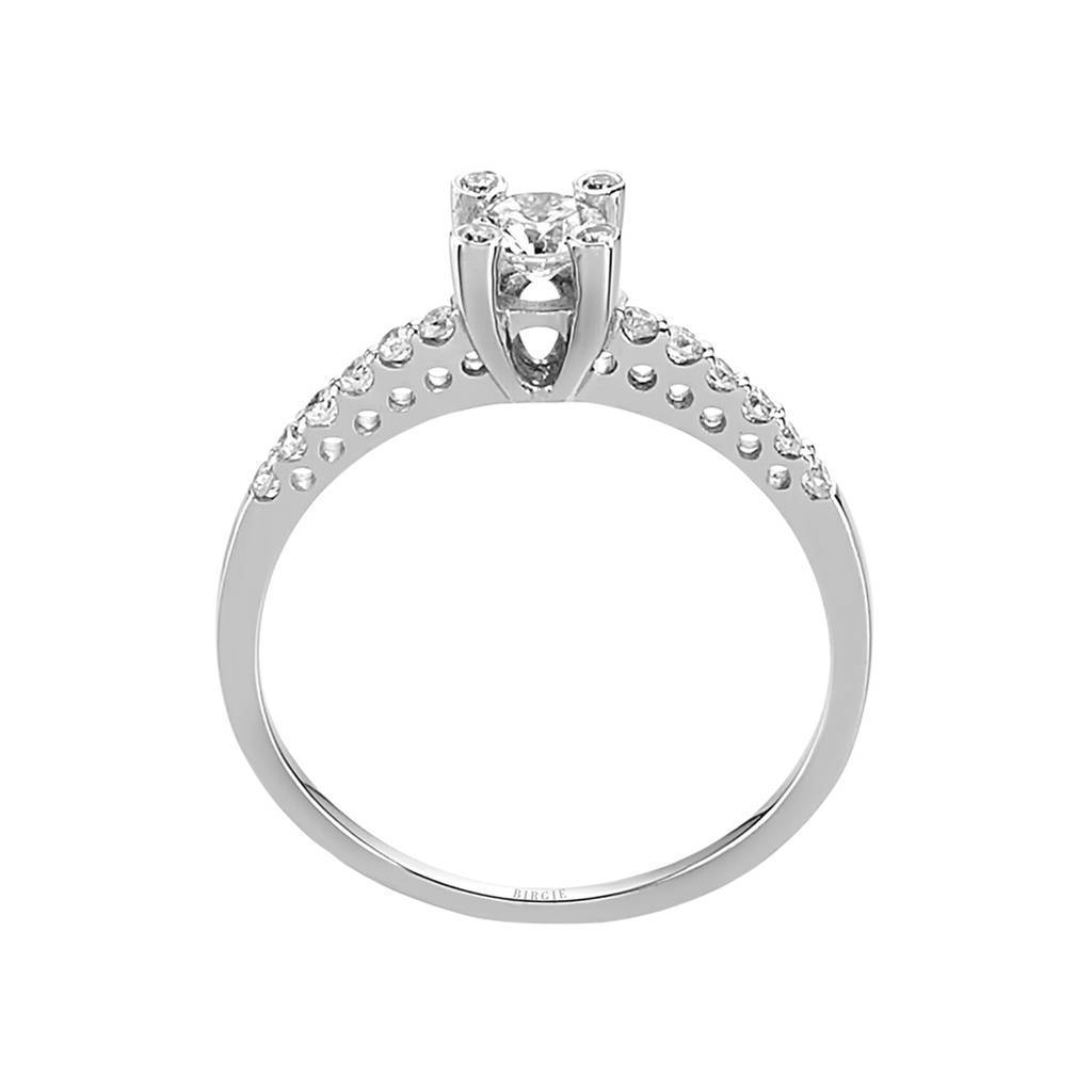 Bague de fiançailles halo de diamants total de 0,38 carat
