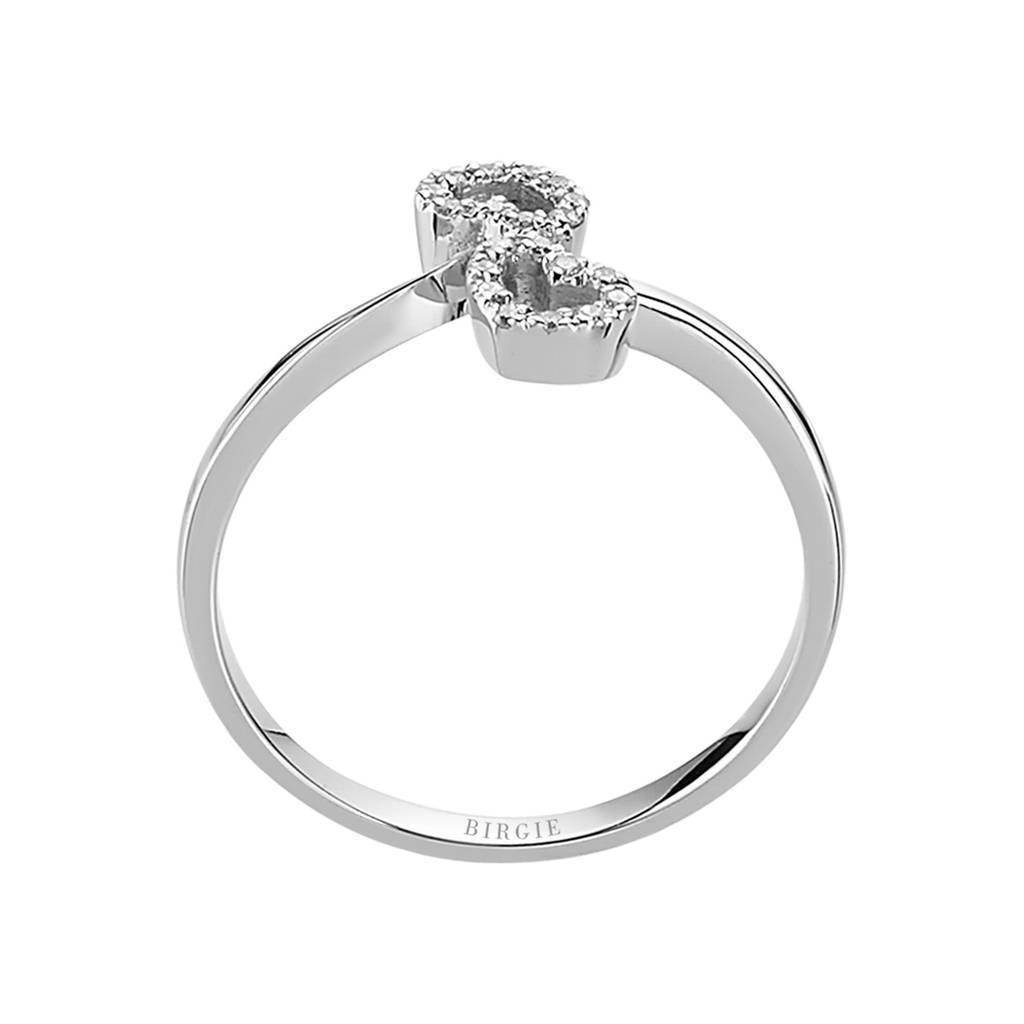 Diamond Stone Heart Ring