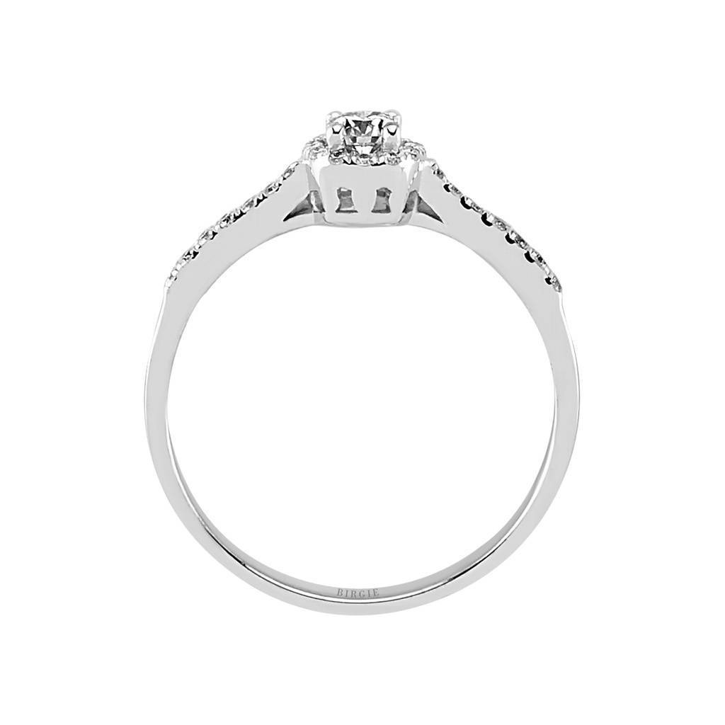 Bague de fiançailles halo de diamants total de 0,29 carat