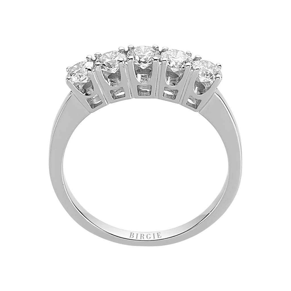 Bague de fiançailles 5 pierres diamant 0,73 carat