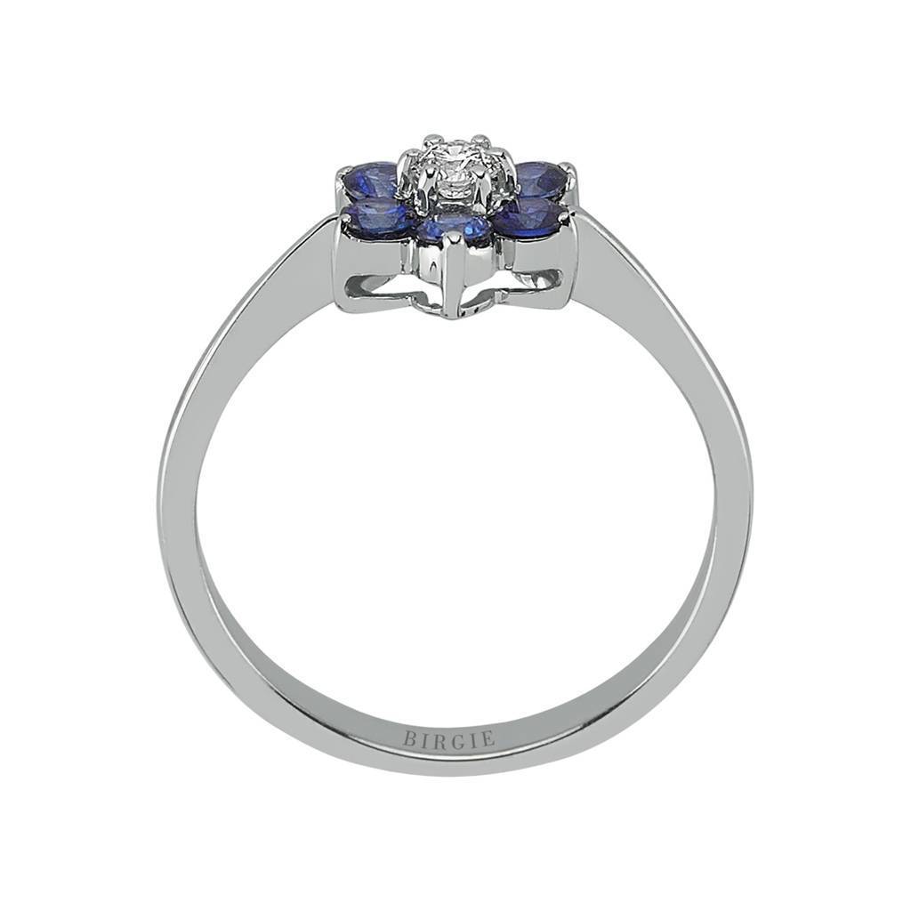 Bague Marguerite Saphir et Diamant