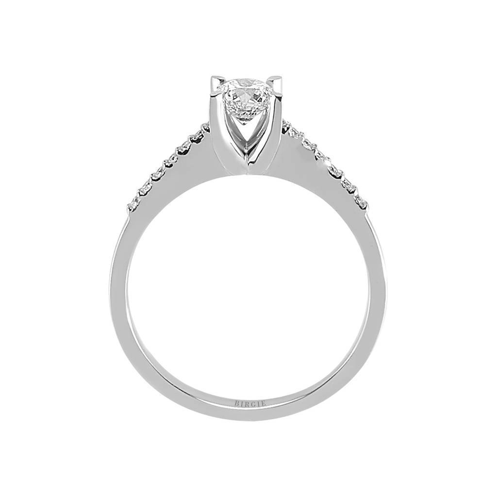 Bague de fiançailles halo de diamants de 0,51 carat