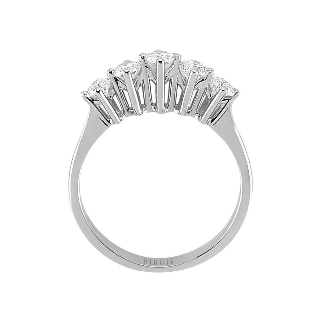 Bague de fiançailles 5 pierres diamant 0,72 carat