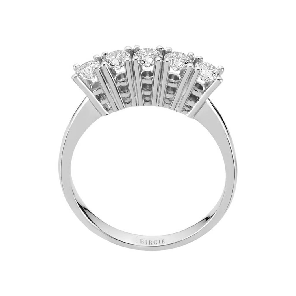 Bague de fiançailles 5 pierres diamant 0,74 carat