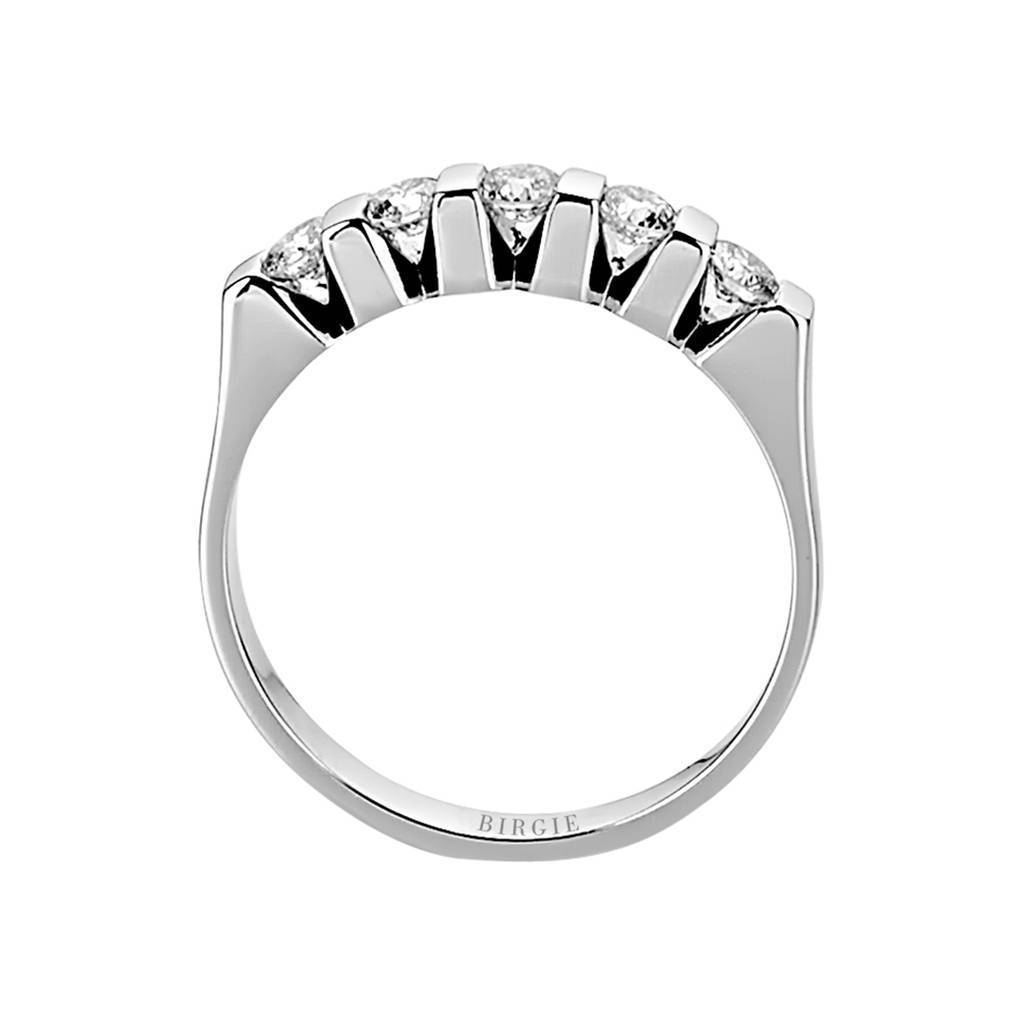 Bague de fiançailles 5 pierres diamant 0,45 carat