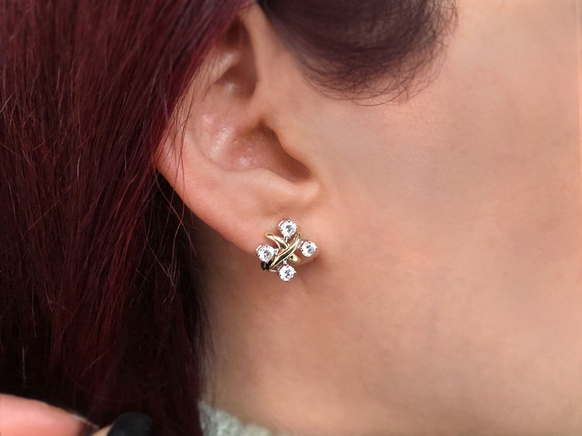 Diamond Quattro Stud Earrings