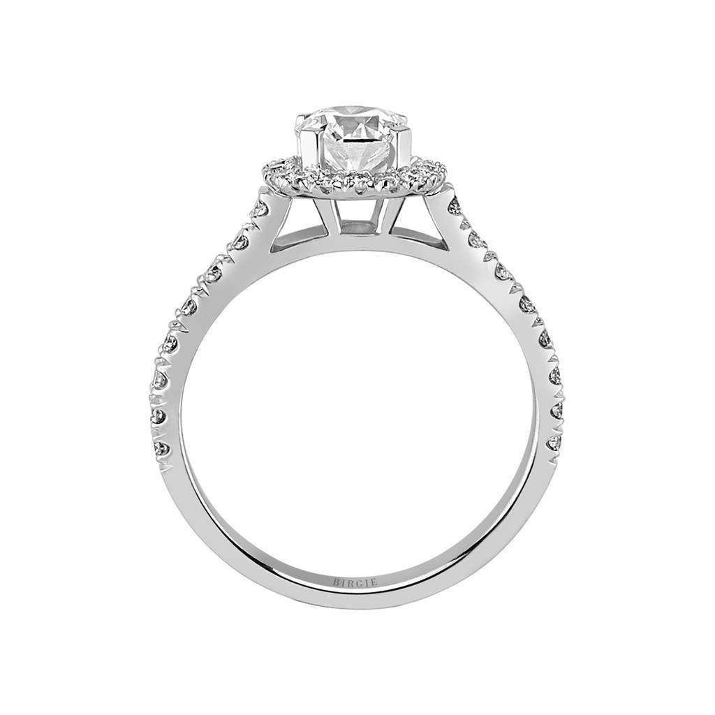 Bague de fiançailles halo de diamants total de 1,09 carat