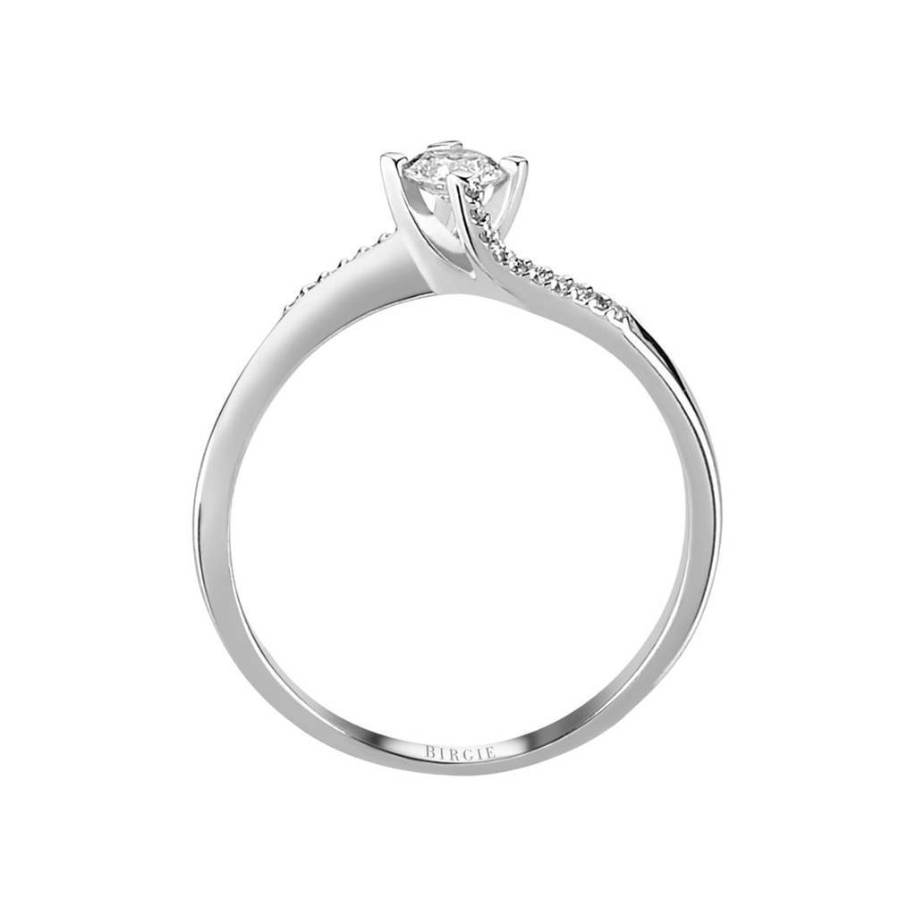 Bague de fiançailles halo de diamants total de 0,24 carat