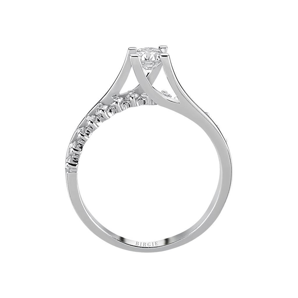 Bague de fiançailles halo de diamants total de 0,58 carat