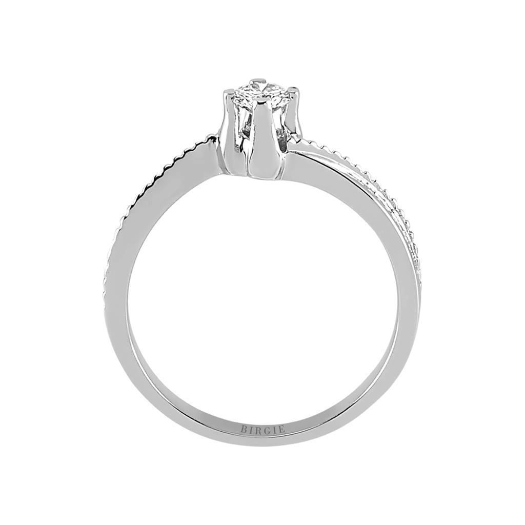 Bague solitaire diamant 0,17 carat