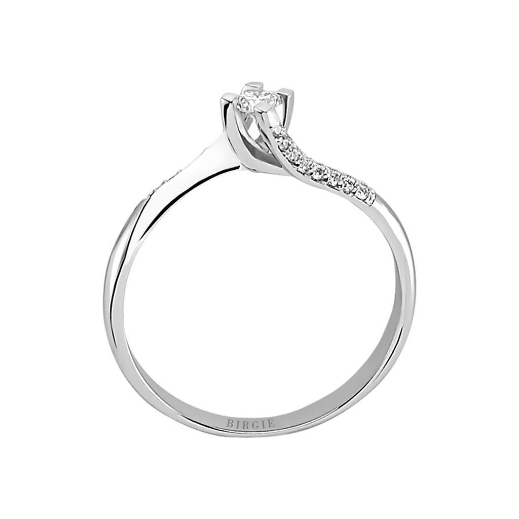 Total 0.16 Carat Diamond Halo Velours Ring